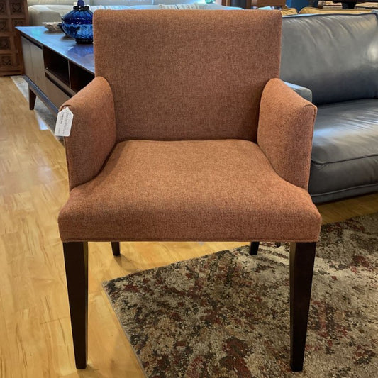 Room & Board Salmon Red Accent chair w/Wooden Legs