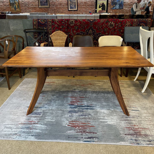Warm Wood Trestle Dining Table C DINING TABLES