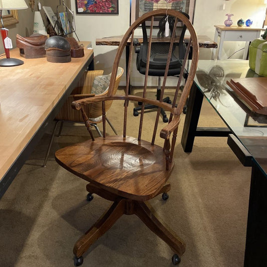 Oak Windsor Style Office Chair C OFFICE CHAIRS