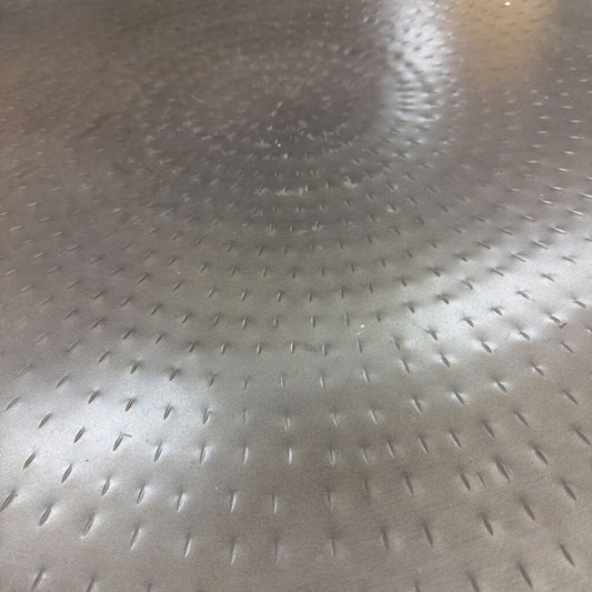 Close-up of a textured metallic surface