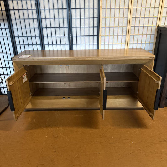 AS IS Angle Oak Sideboard Large
