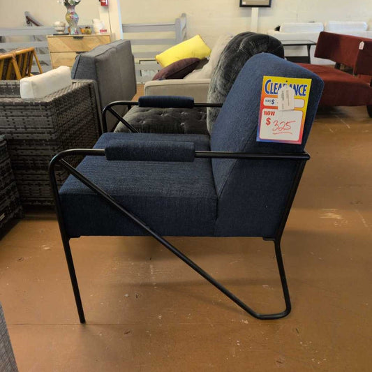 Mod Wooden Frame & Metal Base, Armchair