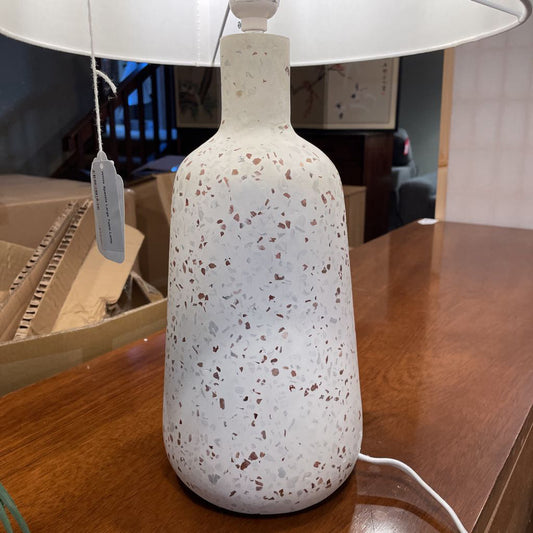 White Speckle Large Table Lamp