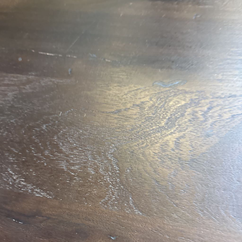 Round Dark Wood Side Table C SIDE TABLES