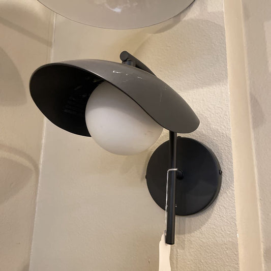 Black Deco Bonnet Sconce LAMPS