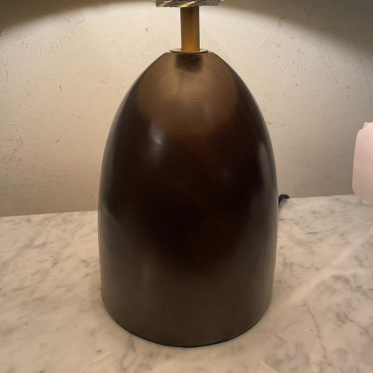 Wicker Shade Wood Base Small Table Lamp