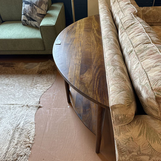 Half Moon Mango Wood Console Table