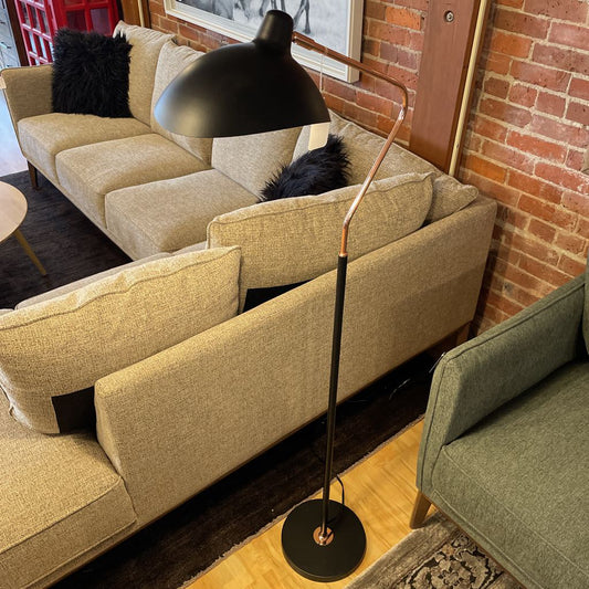 Black and Copper Floor Lamp