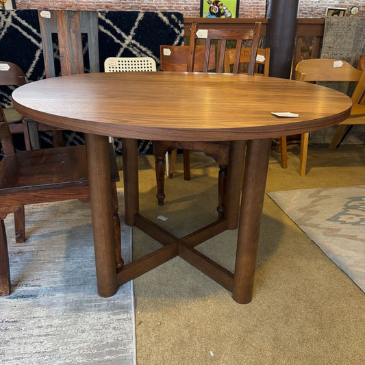 Walnut Round Dining Table C DINING TABLES