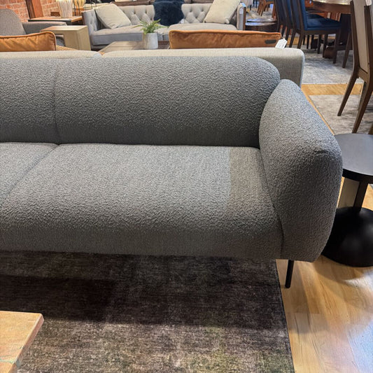 Grey Boucle Puff Sofa by Kardiel