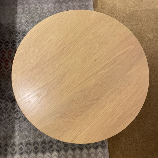 Round Oak Side Table