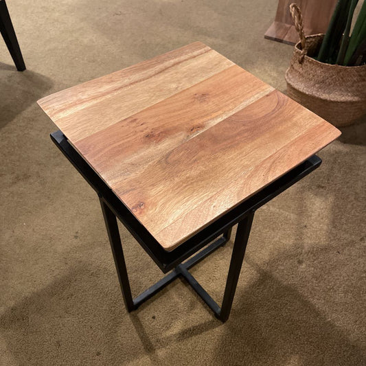 Natural Triangle Cube Side Tabl