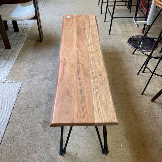Natural Acacia Wood Bench