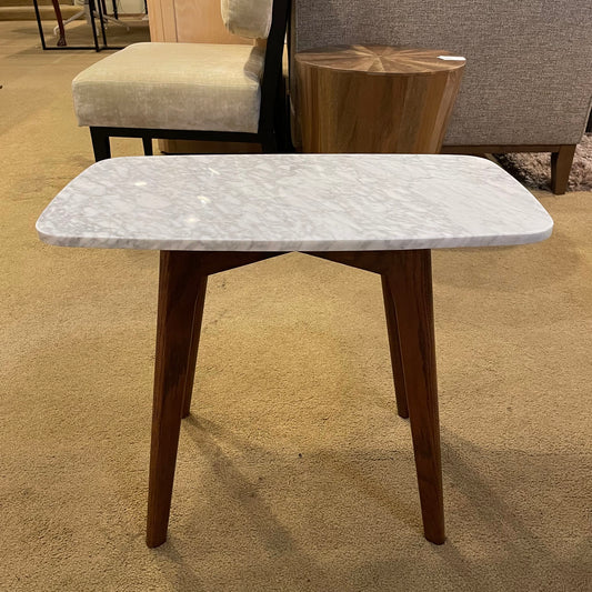 Rectangular Marble Top Side Table