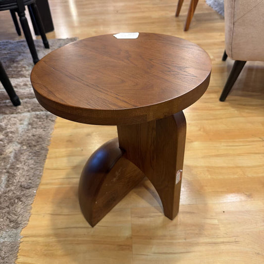 Wooden Sculptural Side Table