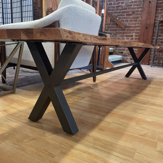 Live Edge Trestle Bench 88"