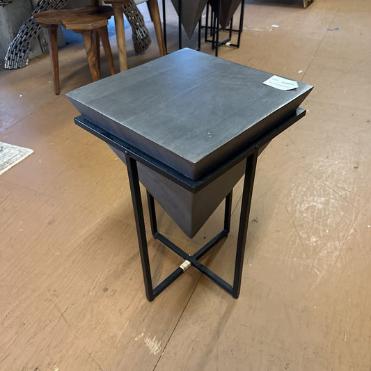 Medium Grey Triangle Cube End Table C SIDE TABLES