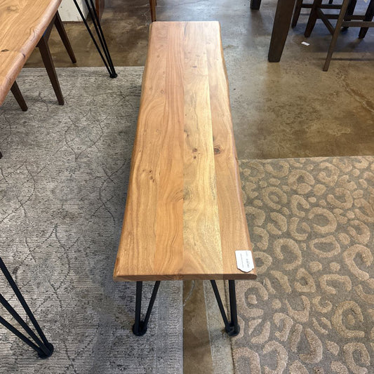 Natural Acacia Wood Bench