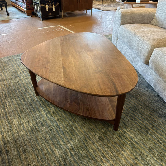 Mod 2-tier Walnut Coffee Table