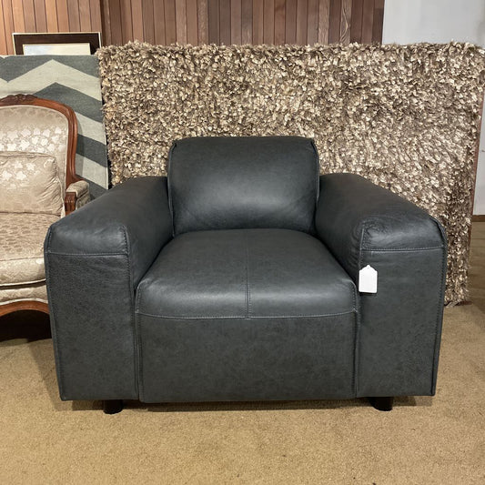 Premium Dark Leather Chair U ACCENT CHAIRS