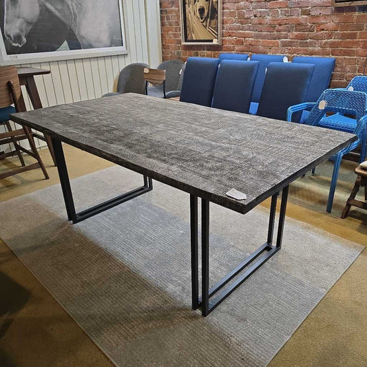 Gray Live Edge Dining Table
