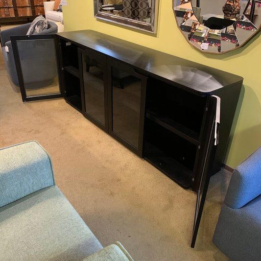 Very Dark brown 4 Glass Door Sideboard