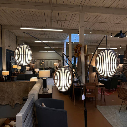 floor lamp with three shades