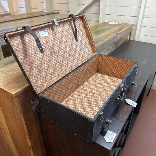 Vintage Leather Small Trunk