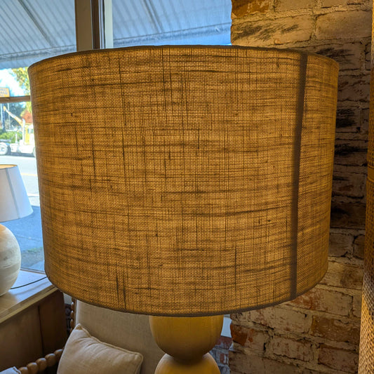 Natural Wood Chunky Floor Lamp