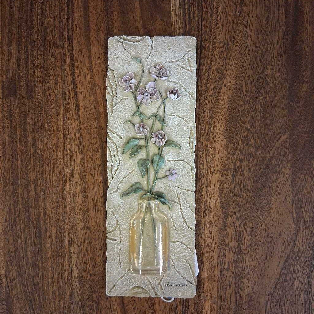 Purple Flower Wall Plaque