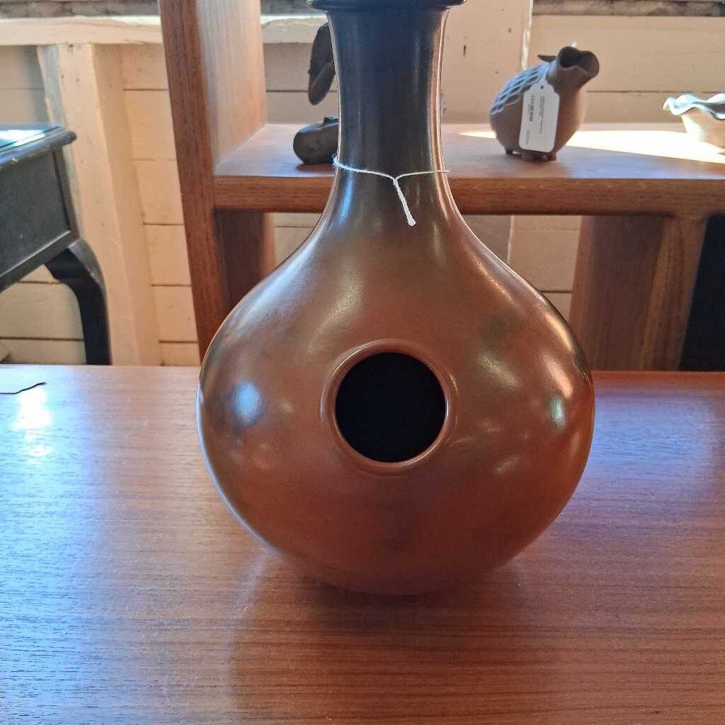 Large Silver Udu Drum – Handcrafted Ceramic Percussion Instrument