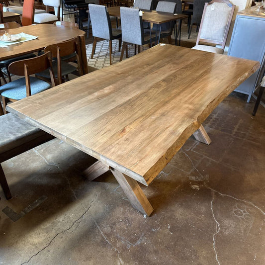 Solid wood dining table