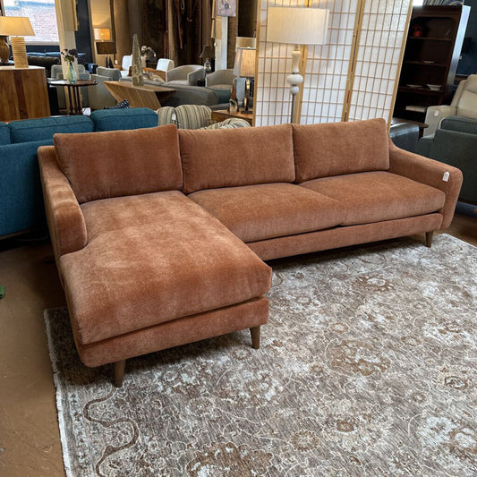 Donna Orange LAF Chaise Sectional