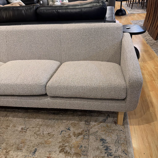 Kardiel Grey Boucle Platform Sofa