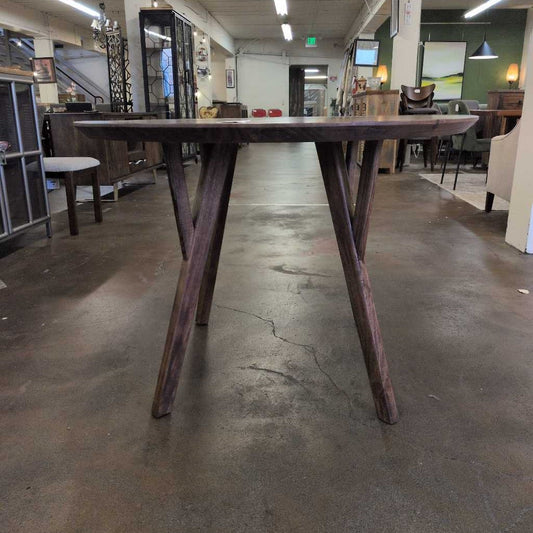 Walnut MC Round Dining Table