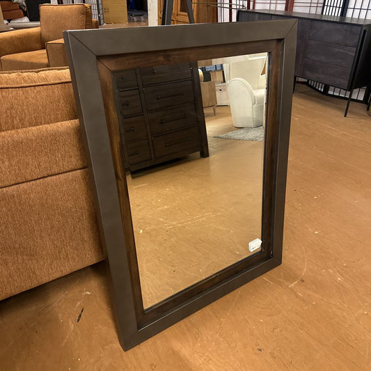 Metal Framed Industrial Acacia Mirror C MIRRORS