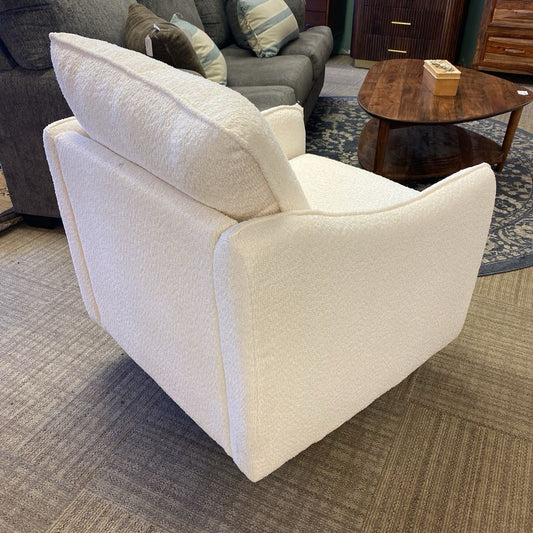 Vanilla Boucle Swivel Glider U ACCENT CHAIRS