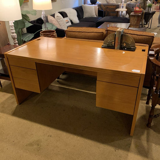 Kimball Light Wood Executive Desk