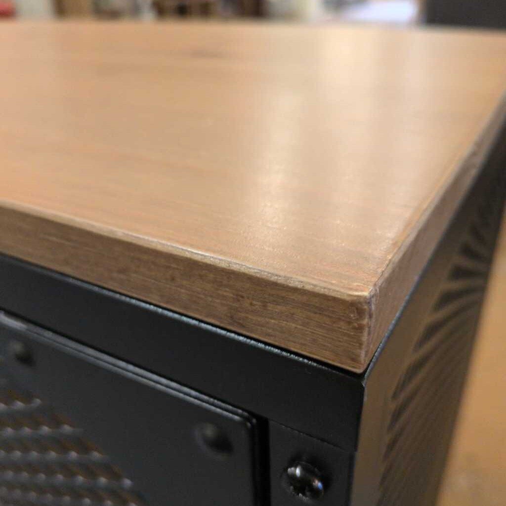 Rustic Industrial Media Stand