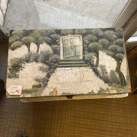 Small White Painted Rustic Chest (AS IS)