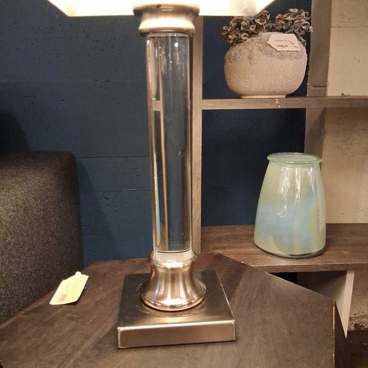 Silver Base Glass Lamp LAMPS
