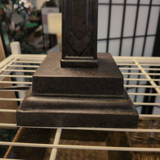 Inset Sides Dark Brown Lamp