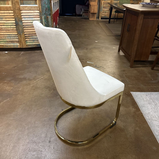 Cream Velvet Dining Chair