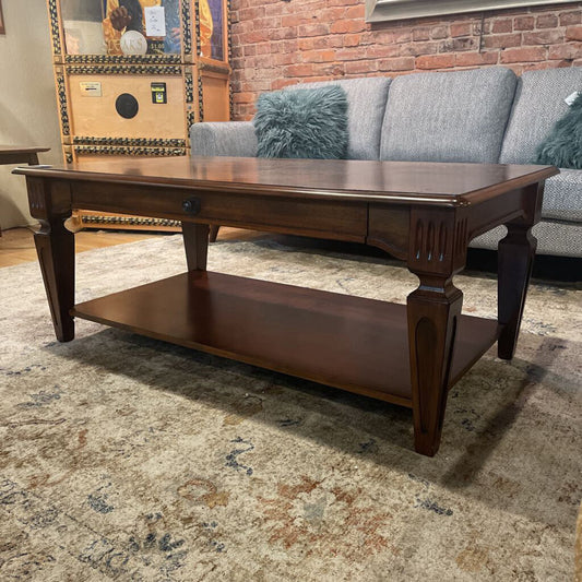 dark wood coffee table