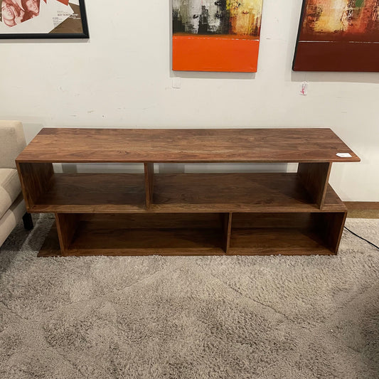 Walnut Asymmetric TV Stand C MEDIA STANDS
