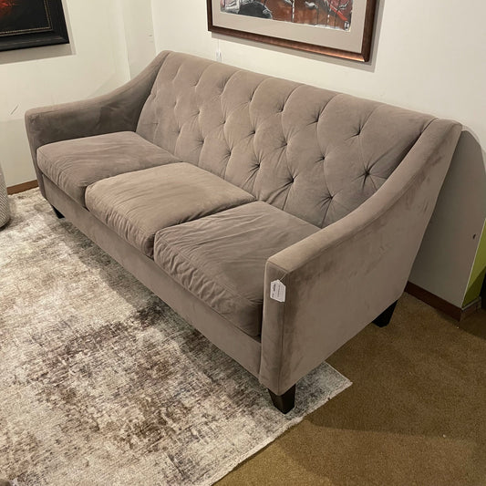 Grey Tufted Back Sofa