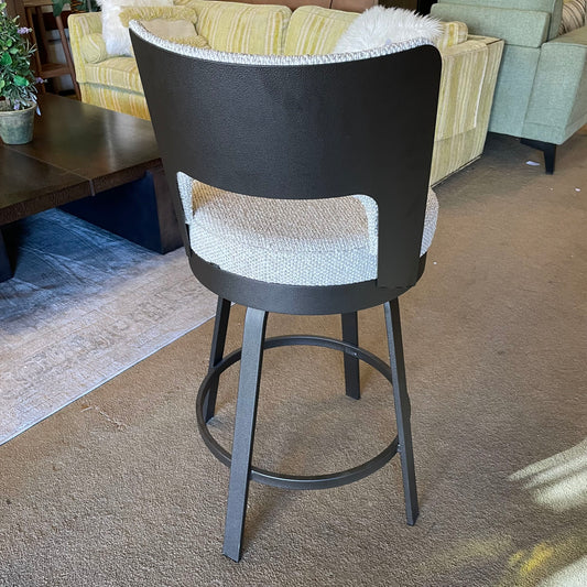 Amisco Metal & Cream Fabric Counter Stool