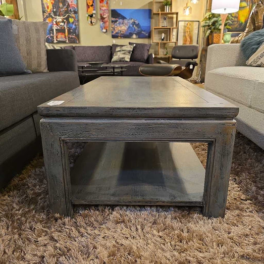 Blue-Grey 2 Tier Coffee Table