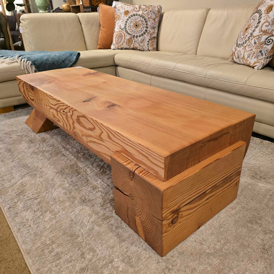 Fir Wood Log Coffee Table