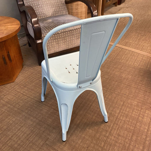 Baby Blue Metal Chair